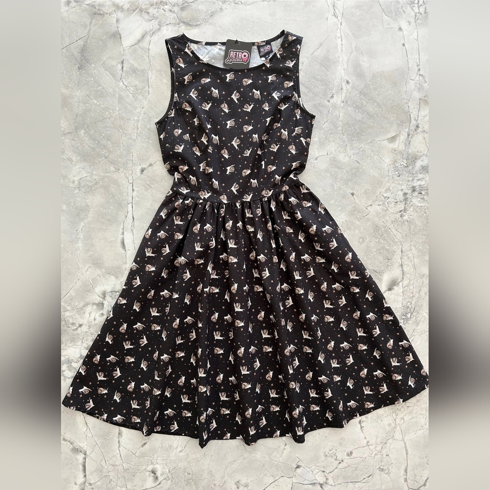 NWT Retrolicious Snails And Stars Patterned Sleeveless Dress